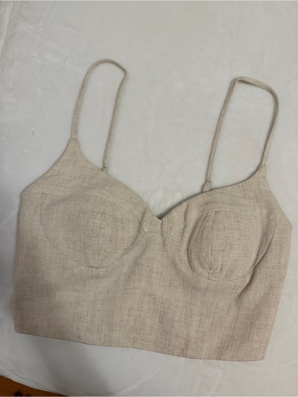 Bardot Neutral Beige Bustier